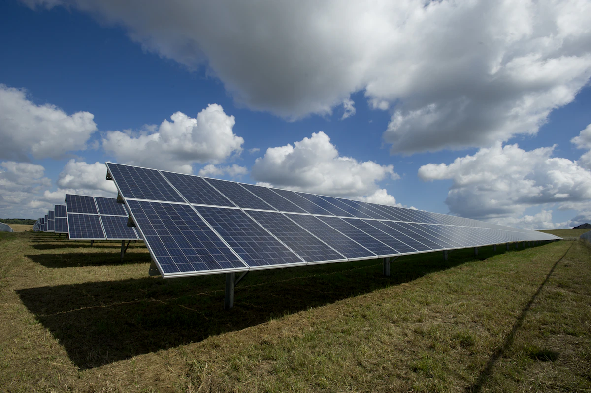 Utility-scale solar panel array